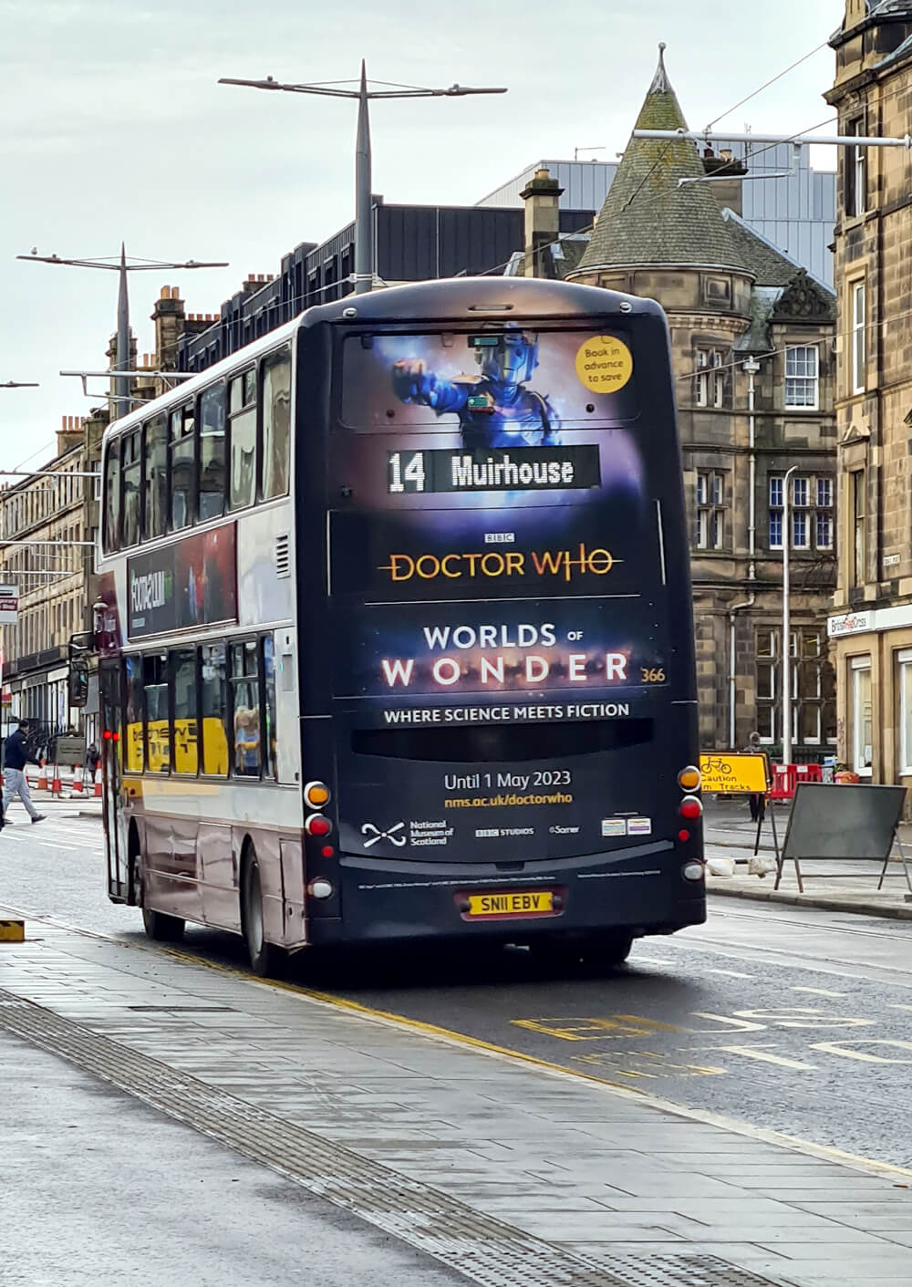 Doctor Who ad on bus for NMS